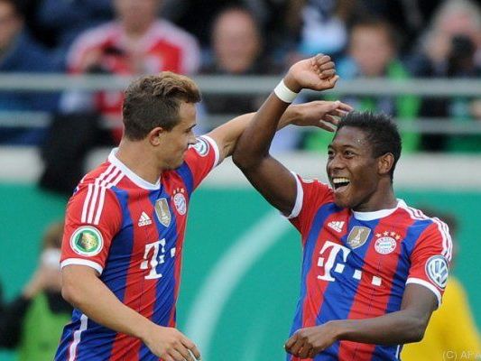 Alaba freute sich über seinen Treffer Alaba freute sich über seinen Treffer