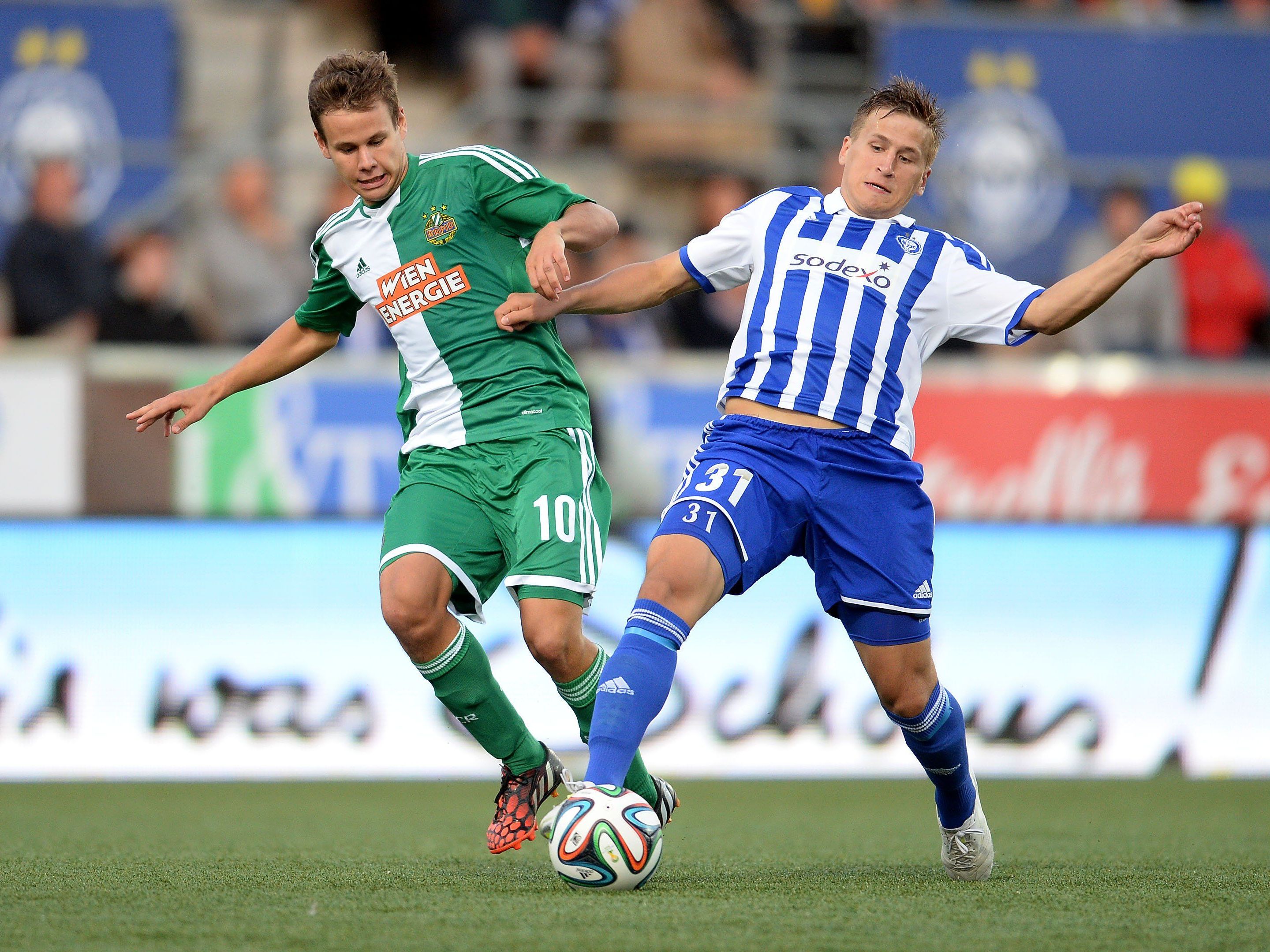 Rapid Wien unterlag in Helsinki mit 1:2. Louis Schaub erzielte den Treffer. Rapid Wien unterlag in Helsinki mit 1:2. Louis Schaub erzielte den Treffer.