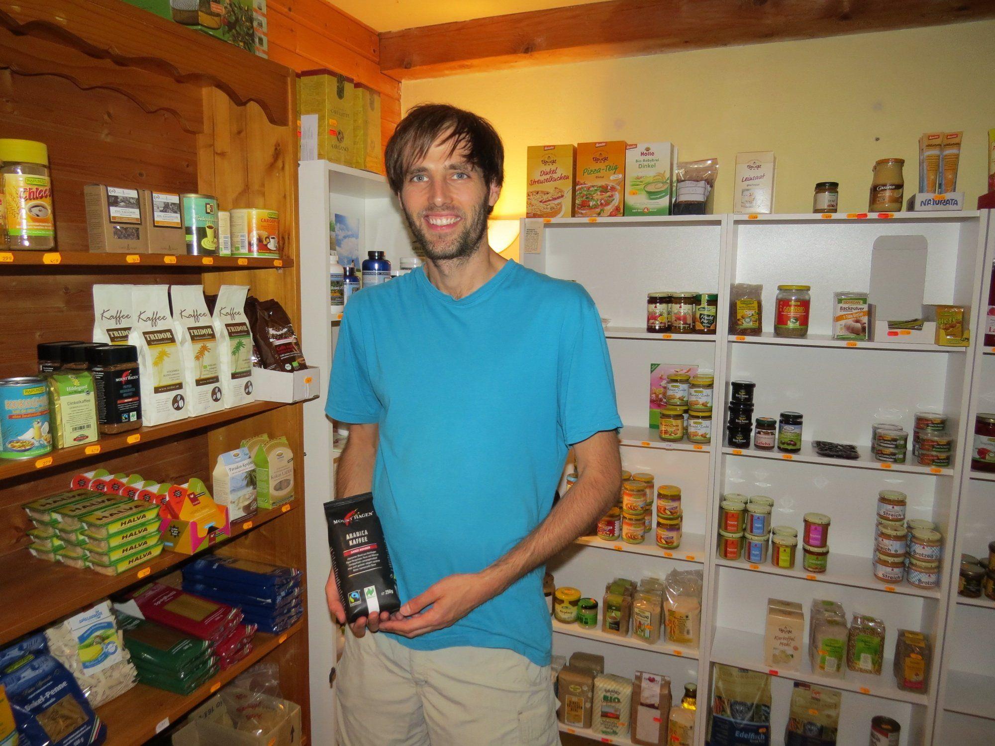 Der gebürtige Feldkircher Mikko Mittendorfer betreibt seit kurzem einen eigenen Bio-Laden mit Café