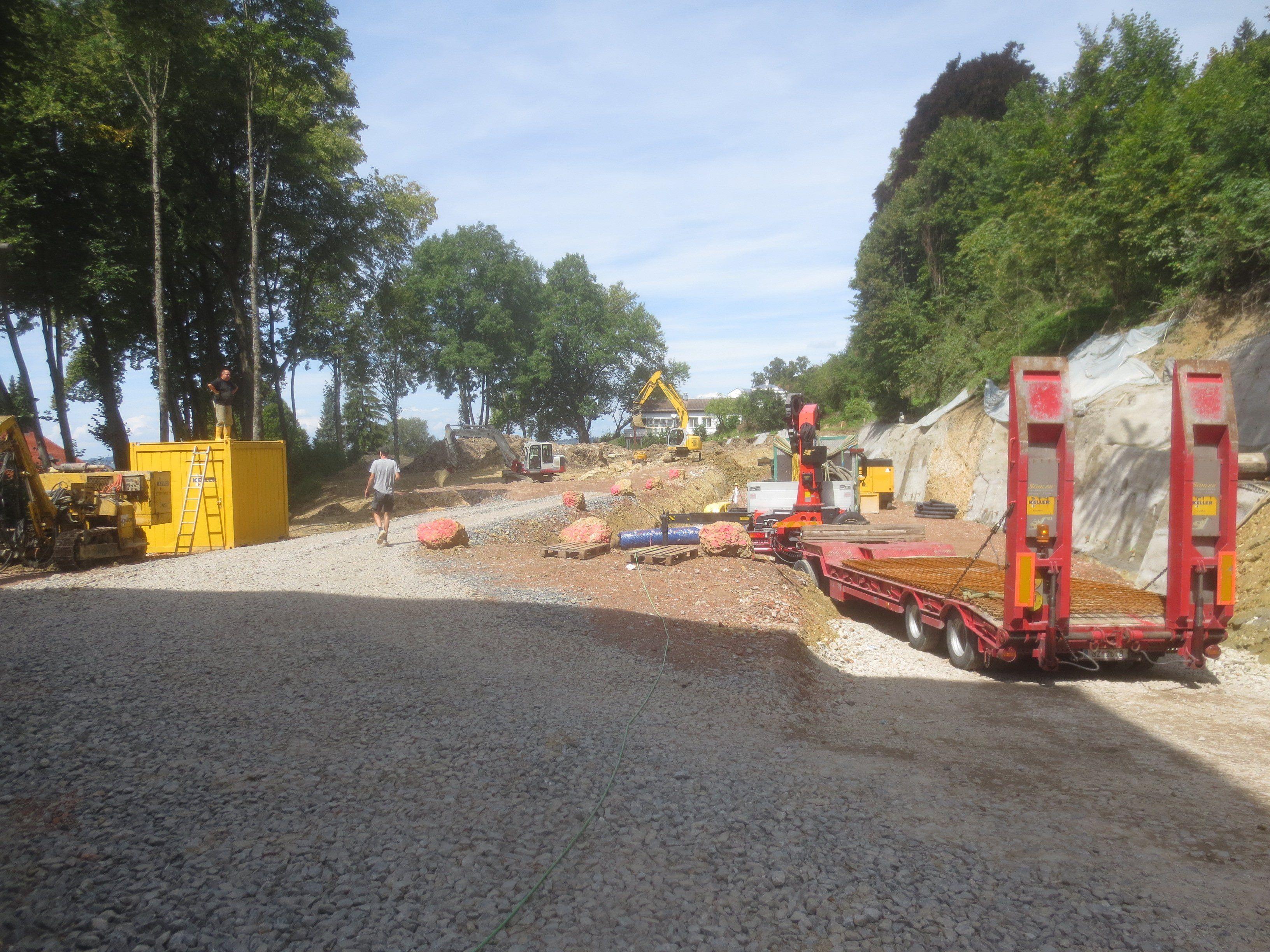 Die Bauarbeiten zur Errichtung der Wohnanlage „Wohnpark am Bodensee“ an der Wellenau in Lochau Süd haben begonnen.