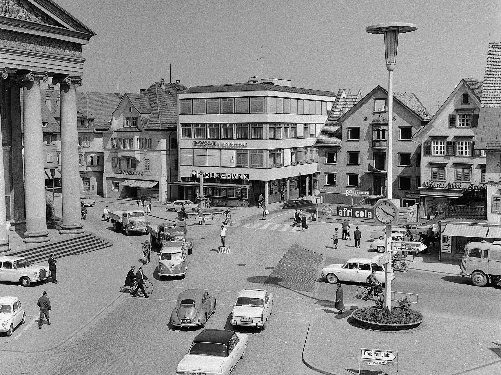 Der heutige Dornbirner Marktplatz im Jahr 1966.