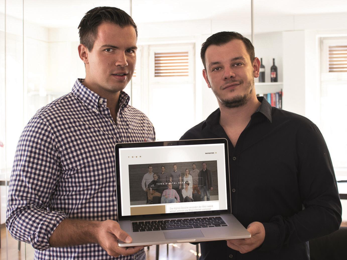 Gewannen beim internationalen Red Dot Award: TOWA-Geschäftsführer Florian Wassel und Marko Tovilo.