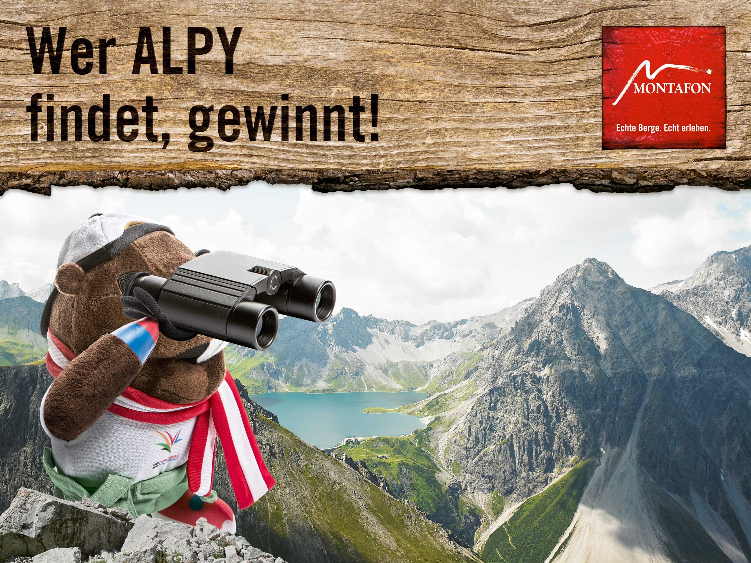 Alpy ist von 1. bis 10. Augustä täglich an einem anderen Ort im Montafon zu finden. Alpy ist von 1. bis 10. Augustä täglich an einem anderen Ort im Montafon zu finden.