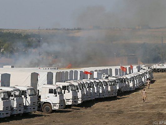 Berichte über einen angeblichen russischen Militärkonvoi auf ukrainischem Gebiet sorgen für einen Eklat. Berichte über einen angeblichen russischen Militärkonvoi auf ukrainischem Gebiet sorgen für einen Eklat.