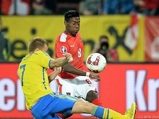 David Alaba verwandelte einen Elfmeter David Alaba verwandelte einen Elfmeter