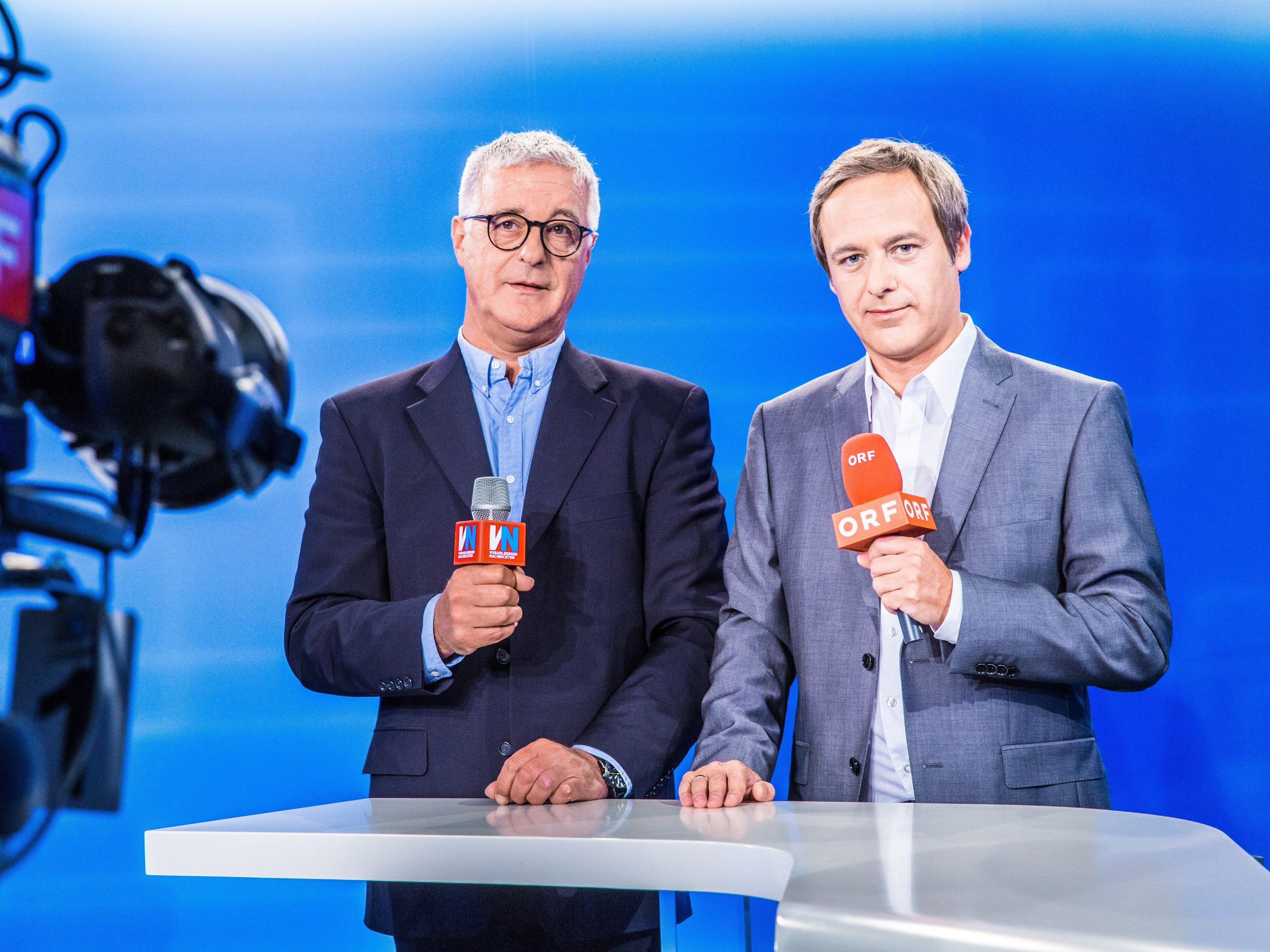 Werden Wahldiskussion in Vandans moderieren: die Redakteure von VN und ORF, Tony Walser (l.) und Daniel Rein.