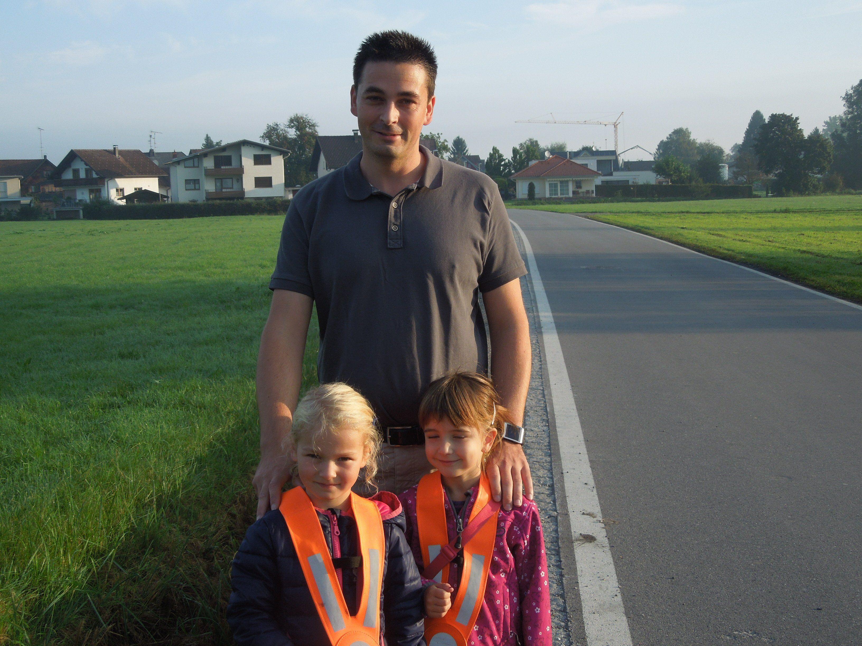 Pierre Jäger wünscht sich, dass die Kinder entlang der Forststraße einen sicheren Kindergarten- und Schulweg bekommen.