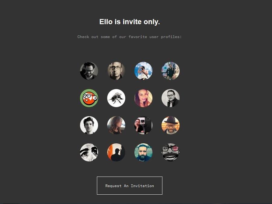 Das Netzwerk Ello ist bislang nur über Einladungen zugänglich