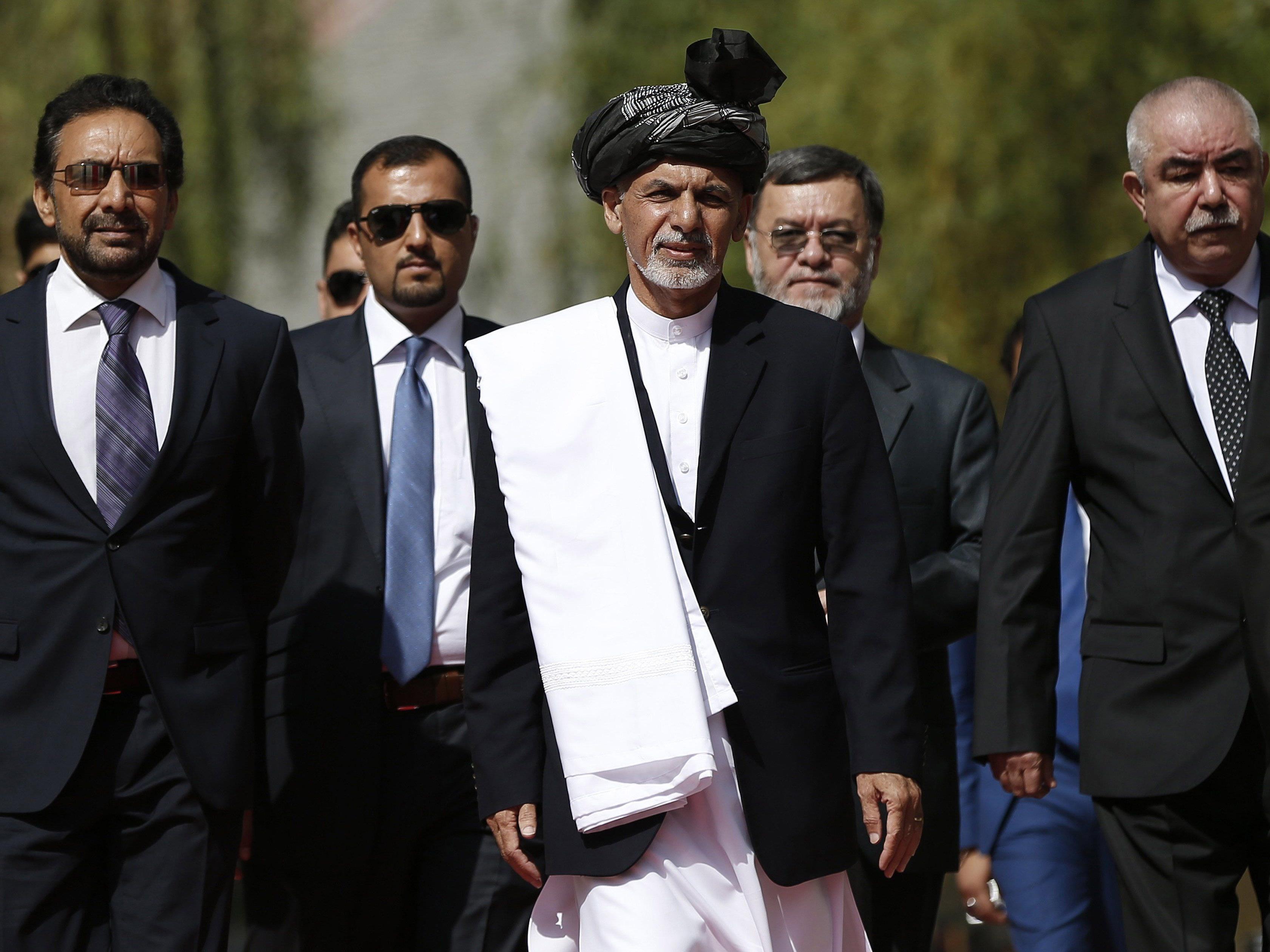 Ashraf Ghani bei der heutigen Zeremonie