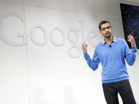 Sundar Pichai, Senior Vize-Präsident bei Google, präsentiert "Android One" in Indien
