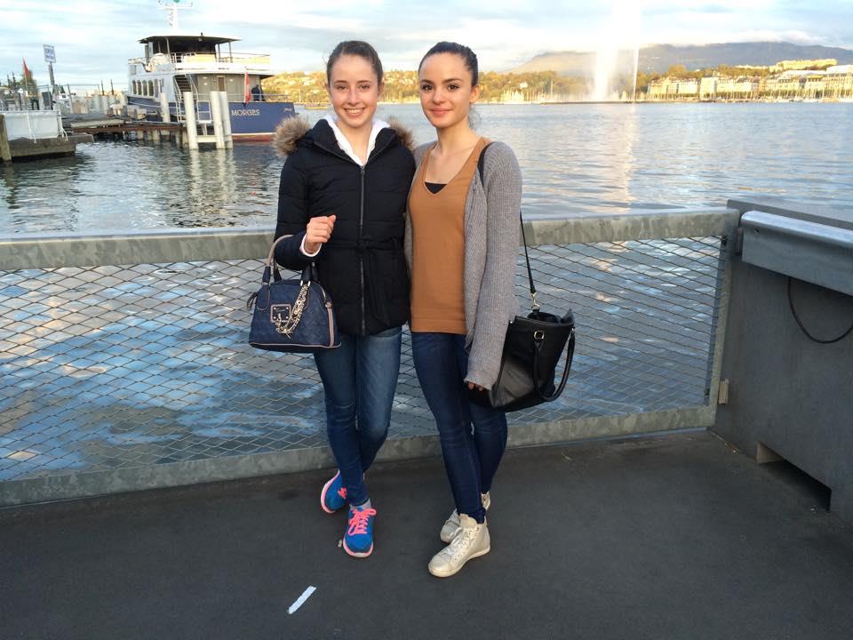 Joelle und Amina am Genfer See