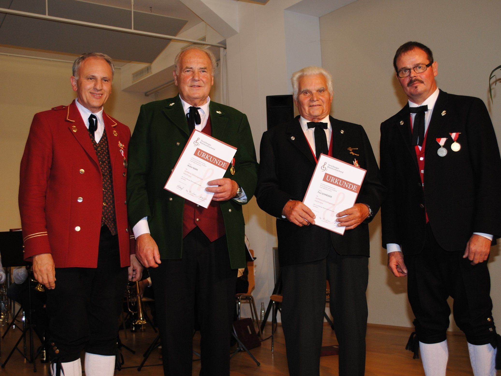 „Urgesteine“ der Blasmusik: Walter Mark und Paul Schneider „Urgesteine“ der Blasmusik: Walter Mark und Paul Schneider