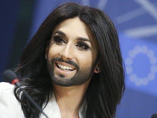 Conchita Wurst bei dem Pressetermin in Brüssel