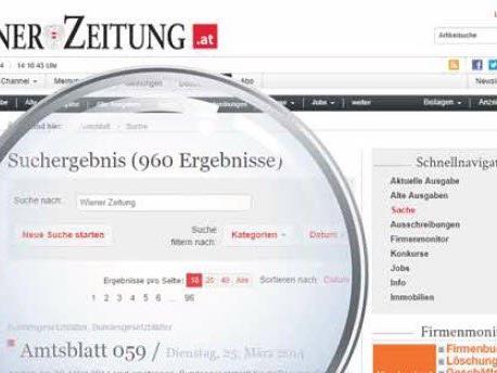 NeueS Service: Online-Suche im Amtsblatt noch besser.