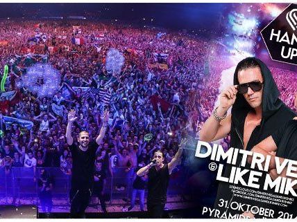 Hands Up bringt Dimitri Vegas & Like Mike in die Pyramide Vösendorf. Hands Up bringt Dimitri Vegas & Like Mike in die Pyramide Vösendorf.