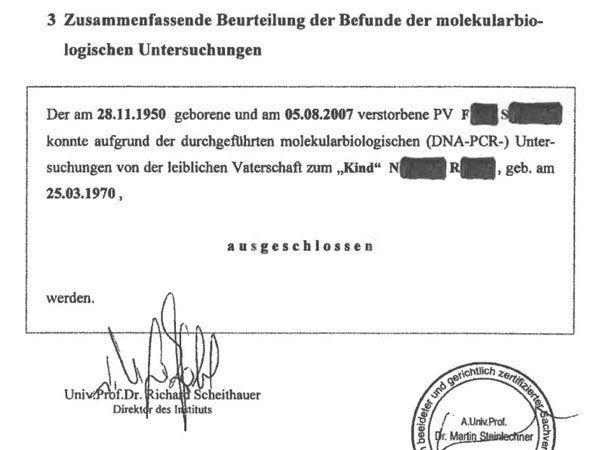 Das Bezirksgericht Dornbirn forderte die DNA-Analyse an.