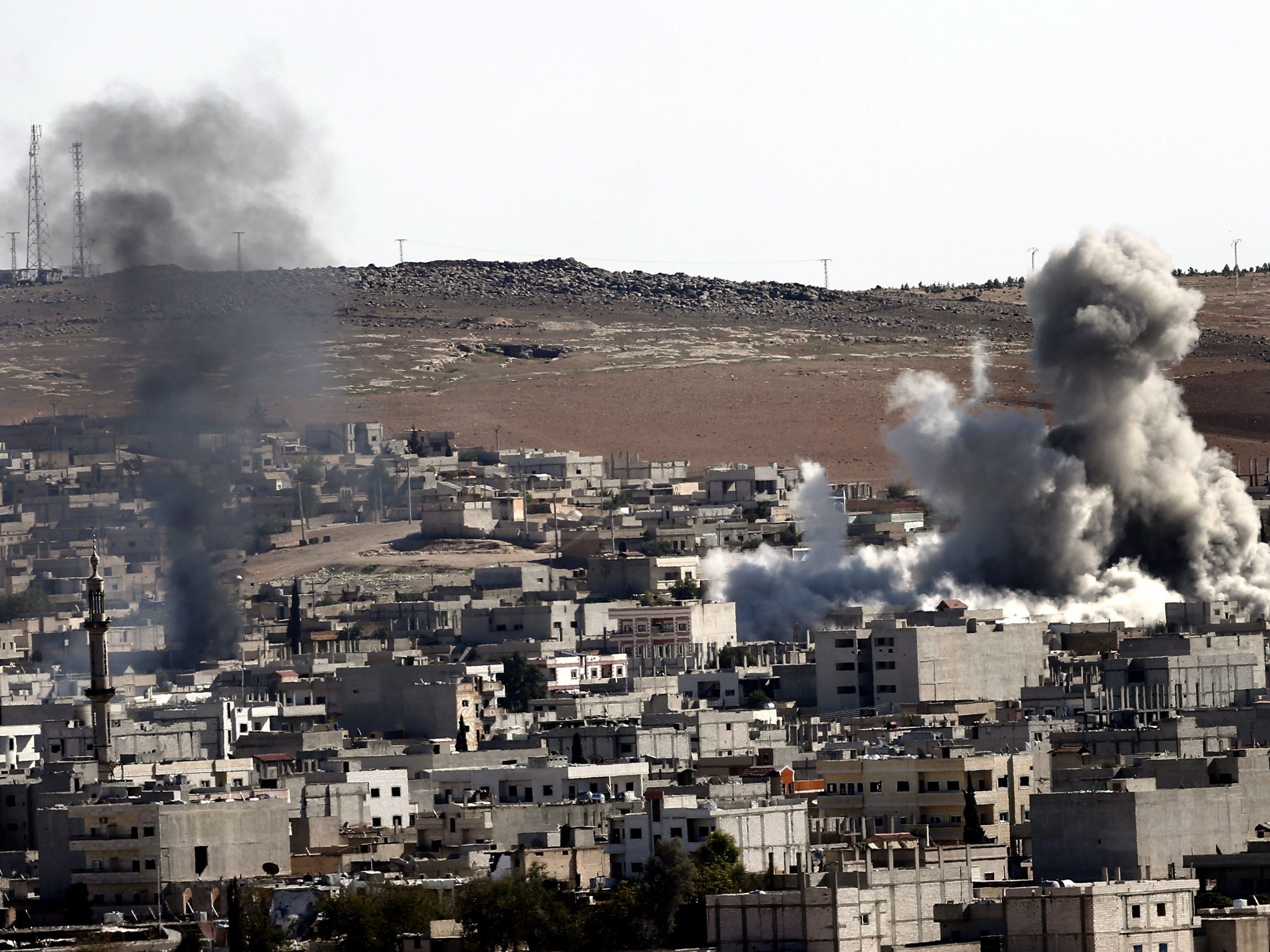 Die Schlacht um Kobane hat an Intensität zugenommen. Die Schlacht um Kobane hat an Intensität zugenommen.