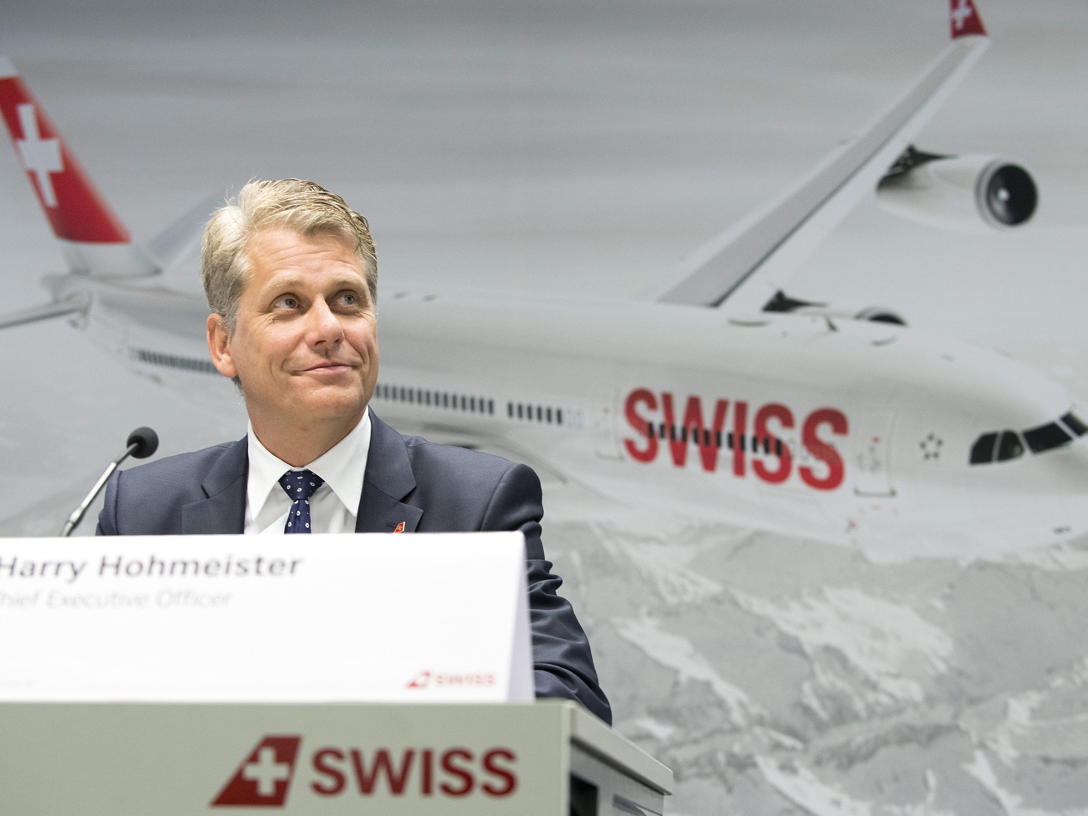 Swiss bekräftigte am Montag ihre Pläne, ihre Flugzeugflotte zu modernisieren. Im Bild: Swiss-CEO Harry Hohmeister.