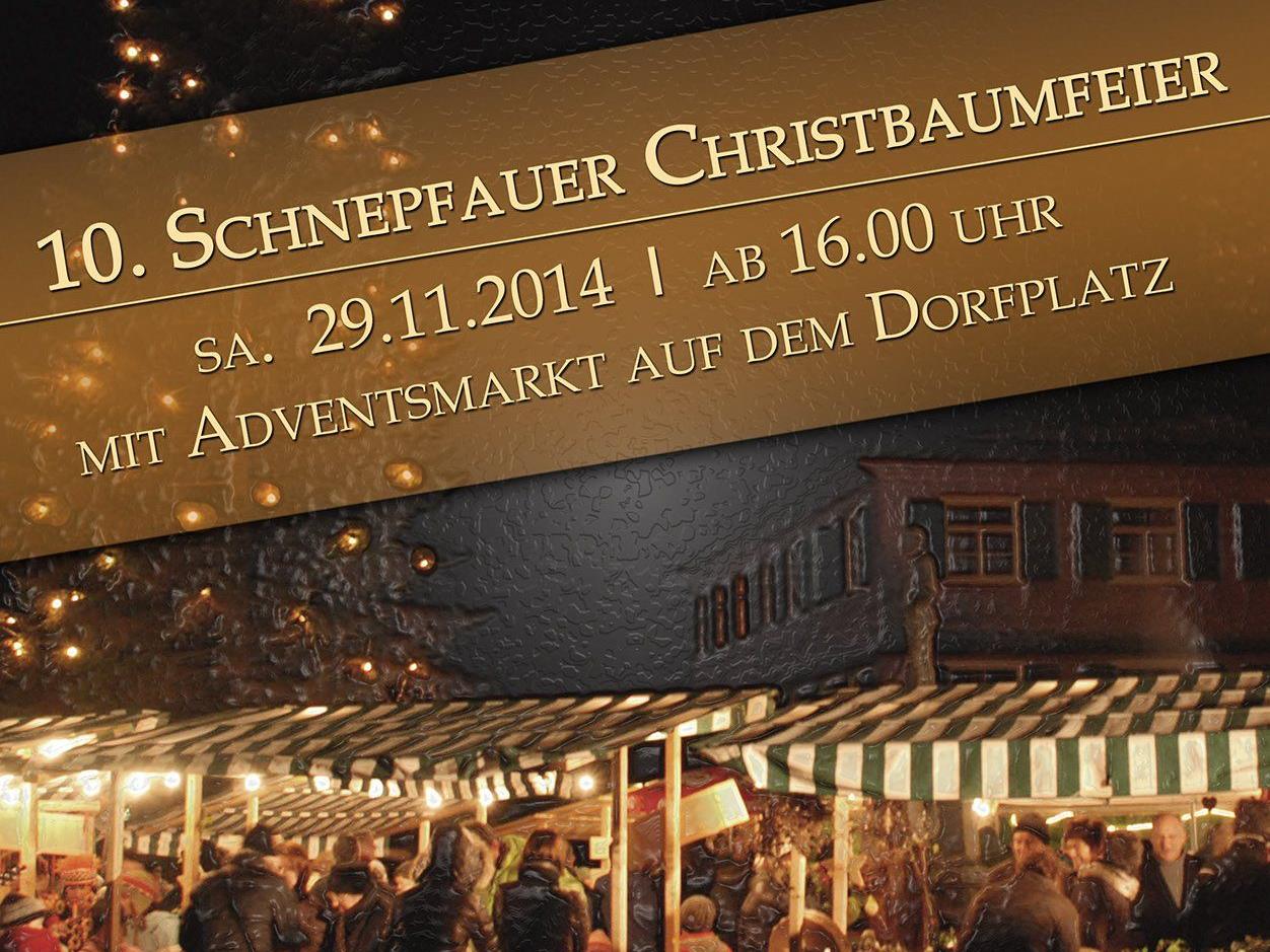 Christbaumfeier mit Adventmarkt in Schnepfau