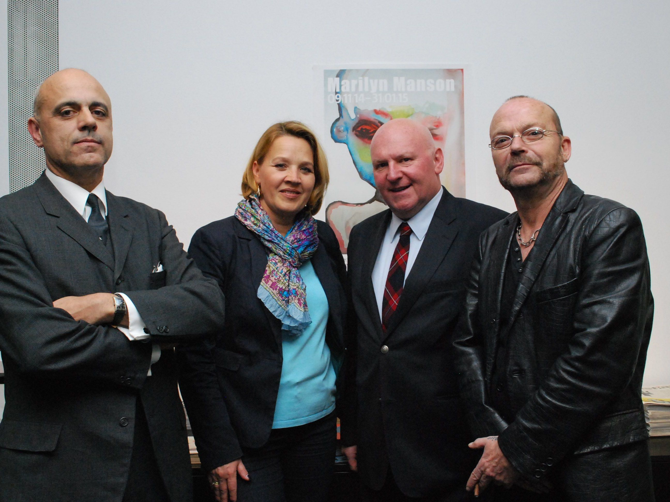 Gerald A. Matt, Andrea Kaufmann, Roland Jörg, Wolfgang Flatz (vl) Gerald A. Matt, Andrea Kaufmann, Roland Jörg, Wolfgang Flatz (vl)