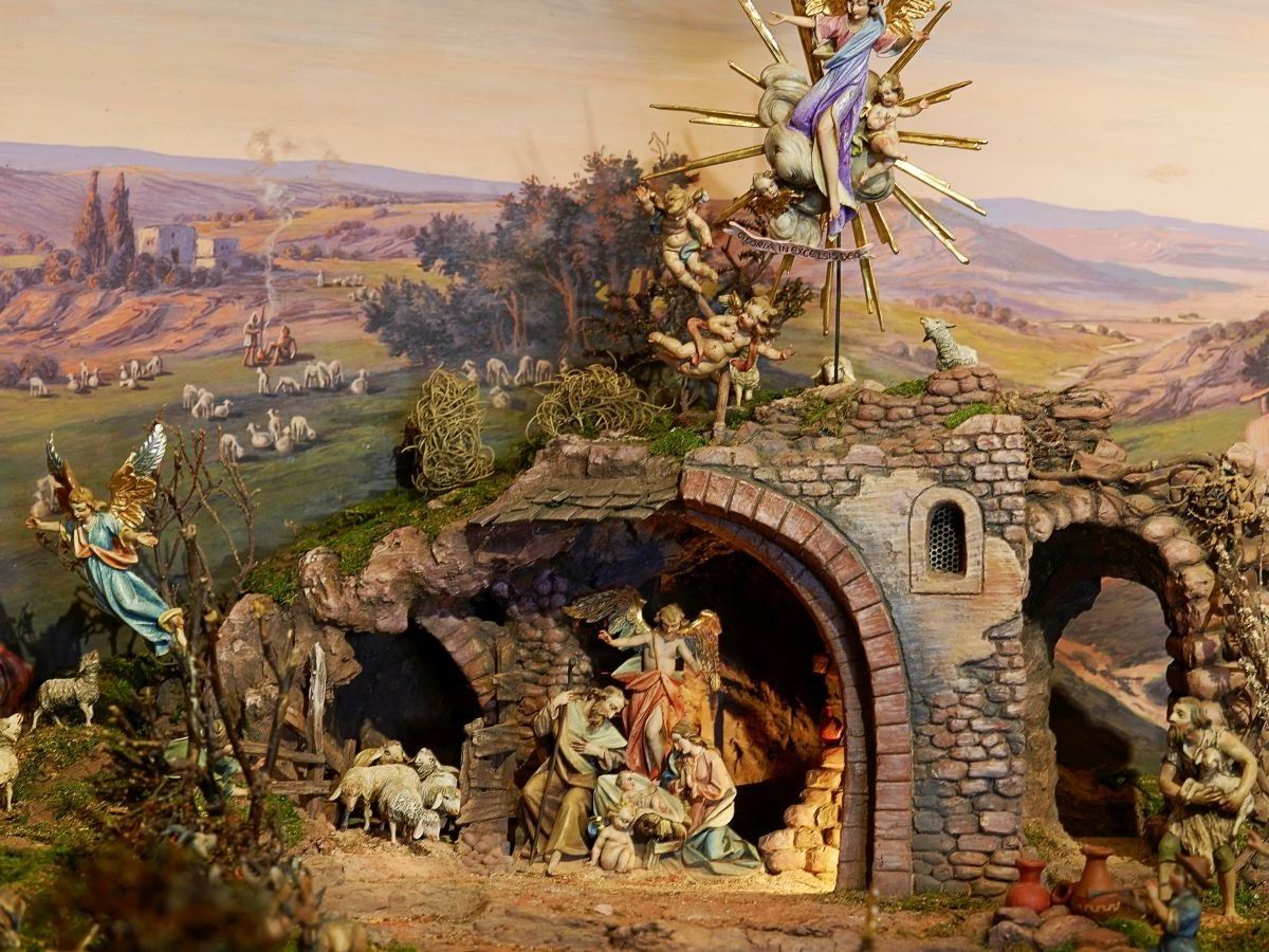 Hauskrippe des verstorbenen Krippenbaumeisters Hans Vetter Hauskrippe des verstorbenen Krippenbaumeisters Hans Vetter