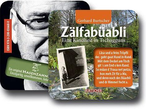 "Zälfabüabli" - Der literarische Bierdeckel zum Buch.