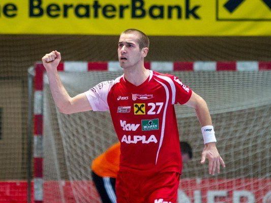 Thomas Weber jubelte über den Sieg gegen die Fivers Margareten. Thomas Weber jubelte über den Sieg gegen die Fivers Margareten.