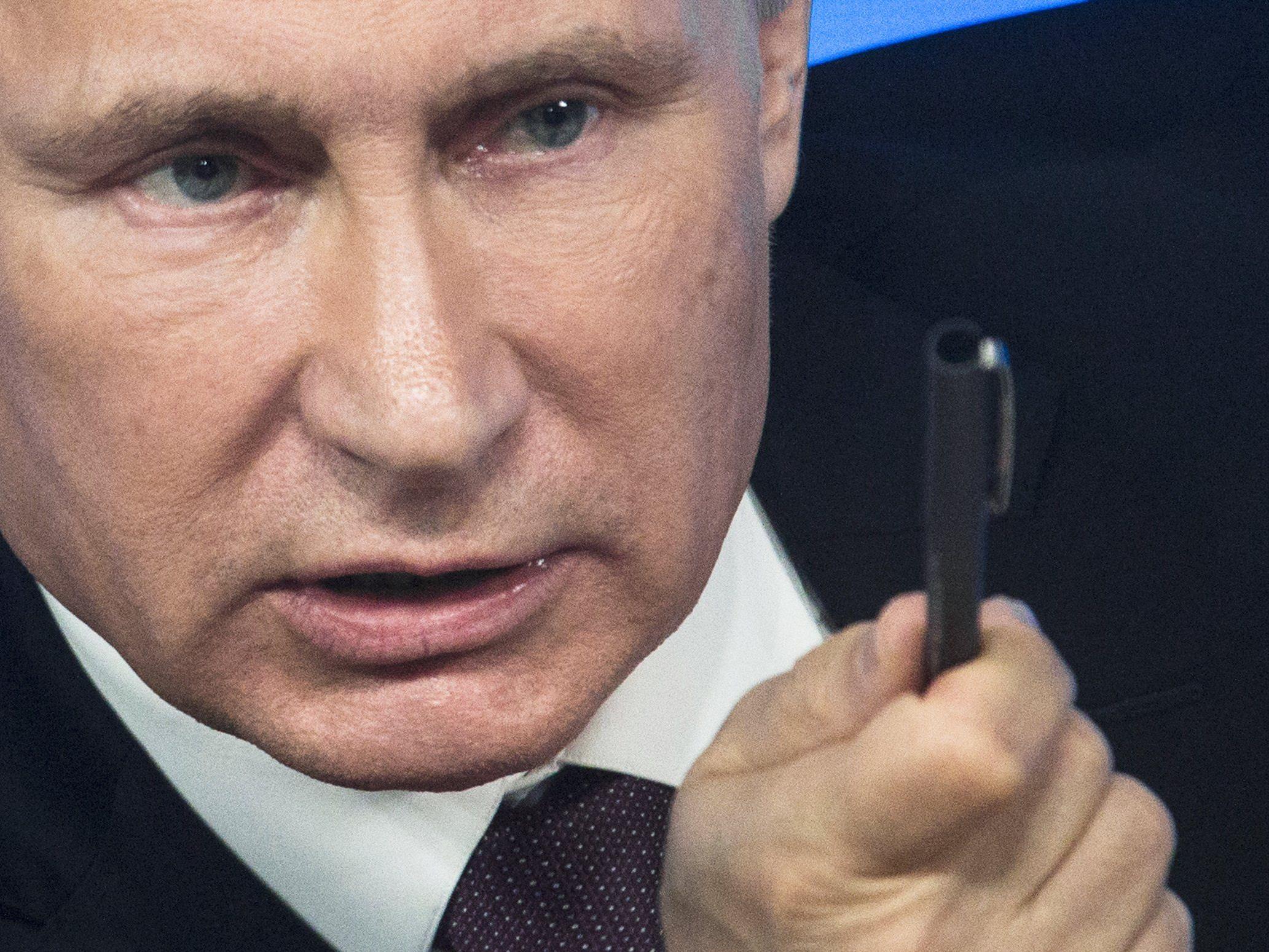 Die Sanktionen gegen Russland kommen bei Präsident Putin natürlich nicht gut an.