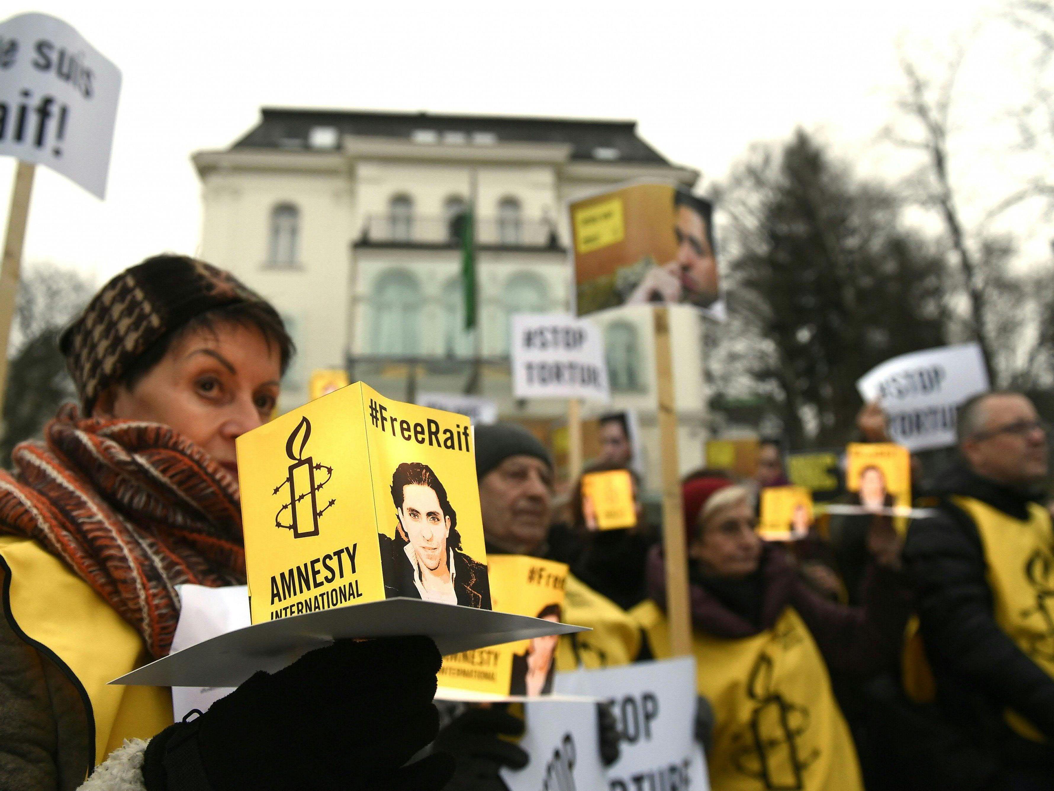 Fall Badawi - 50 Menschen demonstrierten in Wien für Freilassung