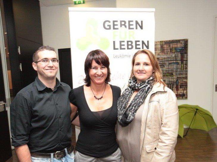 Bedanken sich bei allen Spendern: "Geben für Leben"-Team - V.l.n.r.: Dominik Kapeller, Susanne Marosch und Christiane Reiter.
