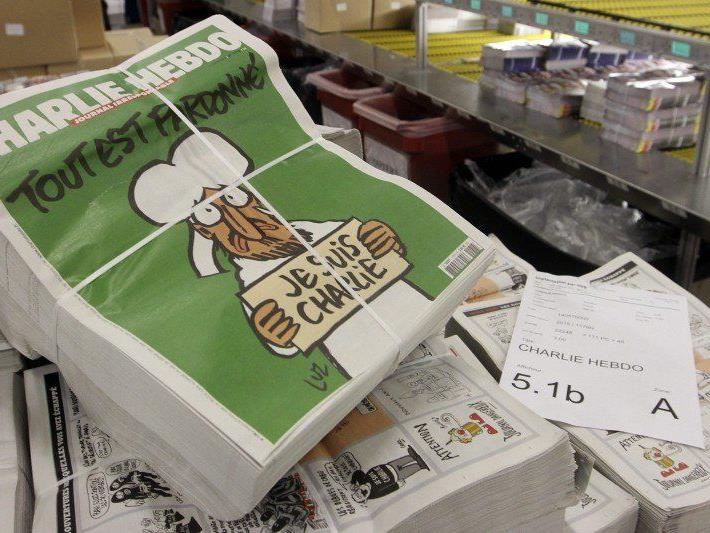 Heute, Mittwoch, erscheint die Satire-Ausgabe "Charlie Hebdo" in millionenfacher Auflage.