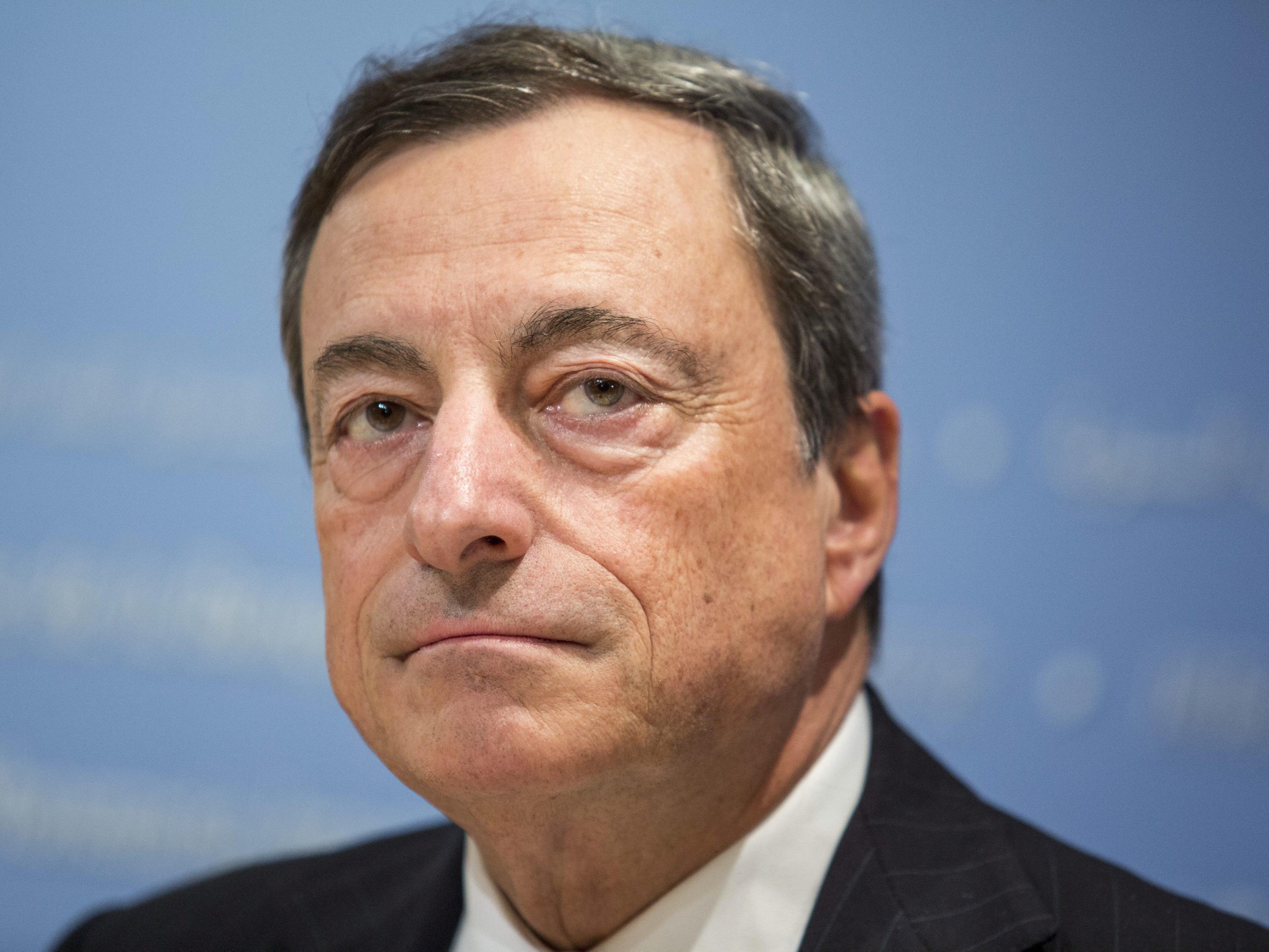 Sorgenvolle Miene bei EZB-Präsident Mario Draghi.
