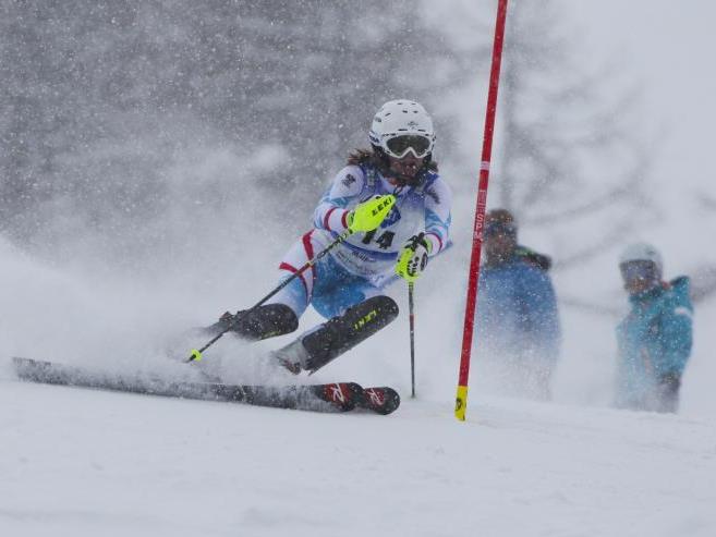 Die Göfnerin Katharina Liensberger wurde im EYOF-Slalom Dritte und gewinnt die Bronzemedaille.