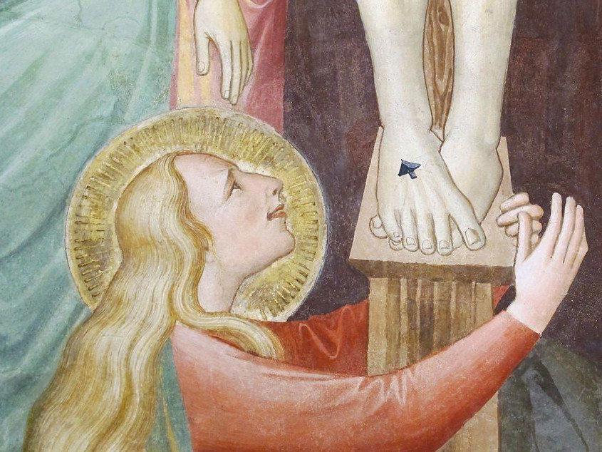 Maria Magdalena zu Füssen des Gekreuzigten (14. Jhdt.), Santa Felicita, Florenz