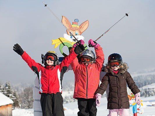 Die Pisten des Kinderlandes in Schetteregg sind ideal für Skianfänger/innen. | Markus Gmeiner, Veröffentlichung honorarfrei.