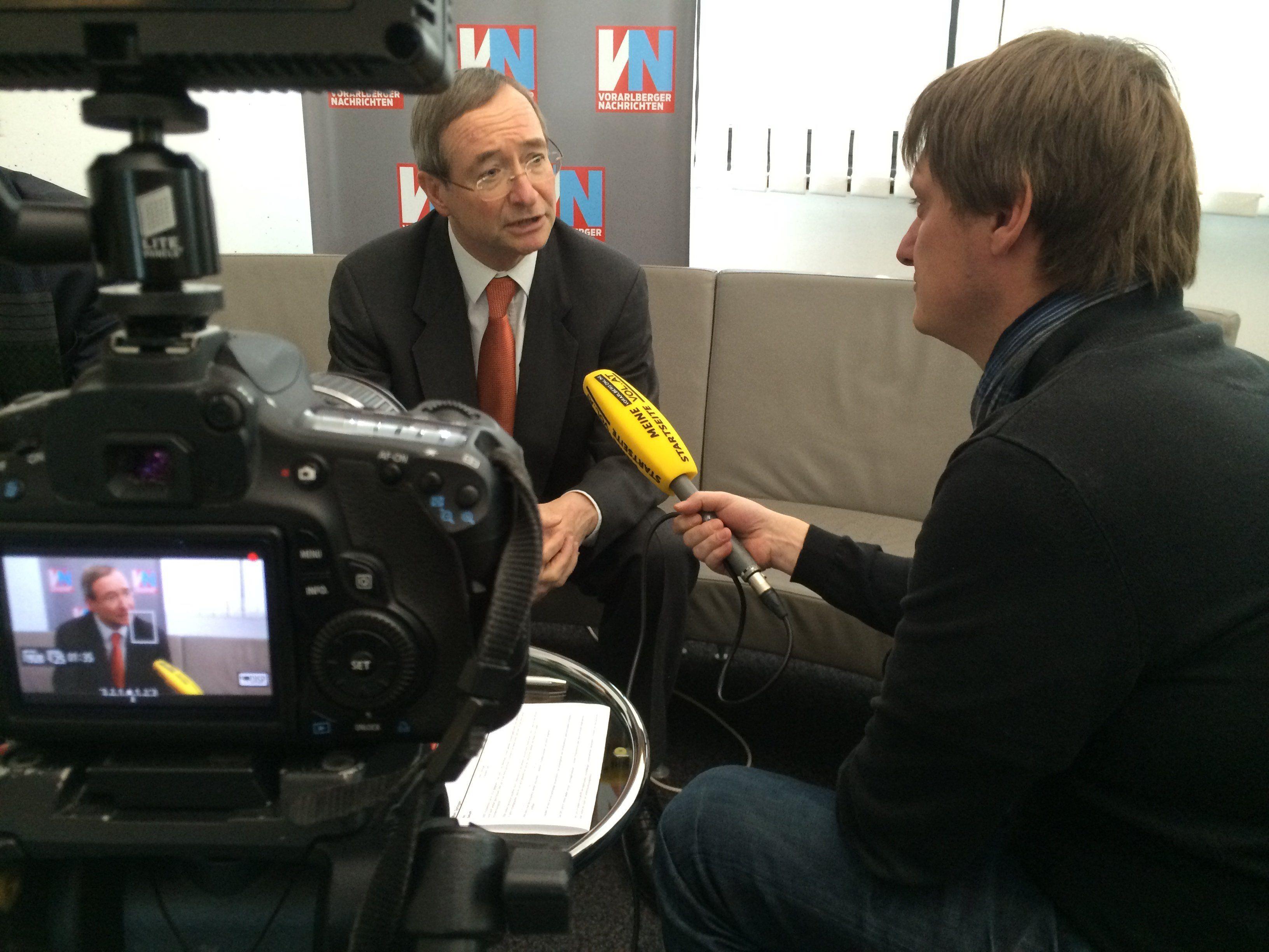 WKO-Präsident Christoph Leitl im VOL.AT-Interview mit CR Marc Springer.