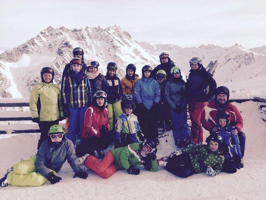 Gruppenfoto Skitag in Gargellen