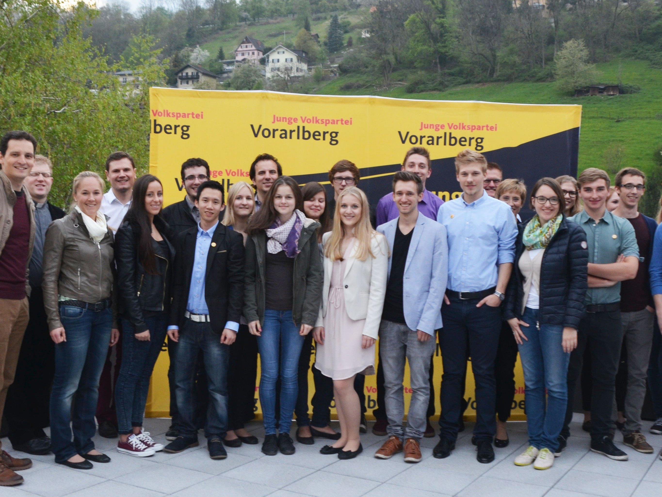 Das Team der Jungen Volkspartei Feldkirch mit Landesobmann Julian Fässler