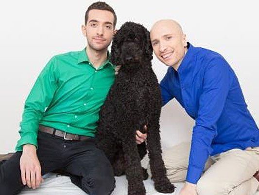 Laurent Amann und Asim Aliloski mit Hund Rio Laurent Amann und Asim Aliloski mit Hund Rio