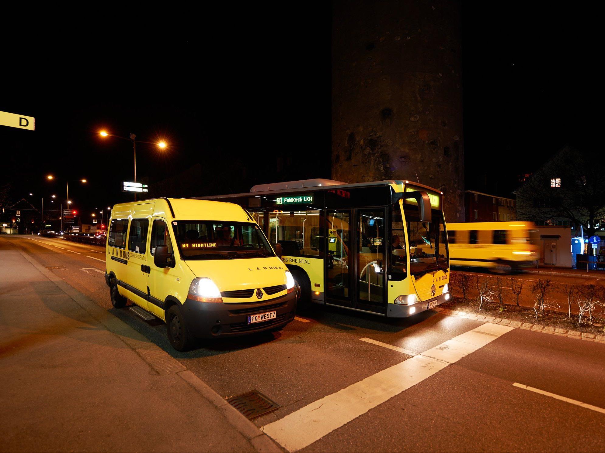 Im Raum Feldkirch/ Vorderland bieten sich Stadtbus Feldkirch und Landbus Oberes Rheintal als bequeme und sichere Alternative zum eigenen Auto an: Auch in der Nacht!
