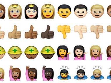 Apple macht den Anfang: Emoji mit unterschiedlichen Hautfarben.
