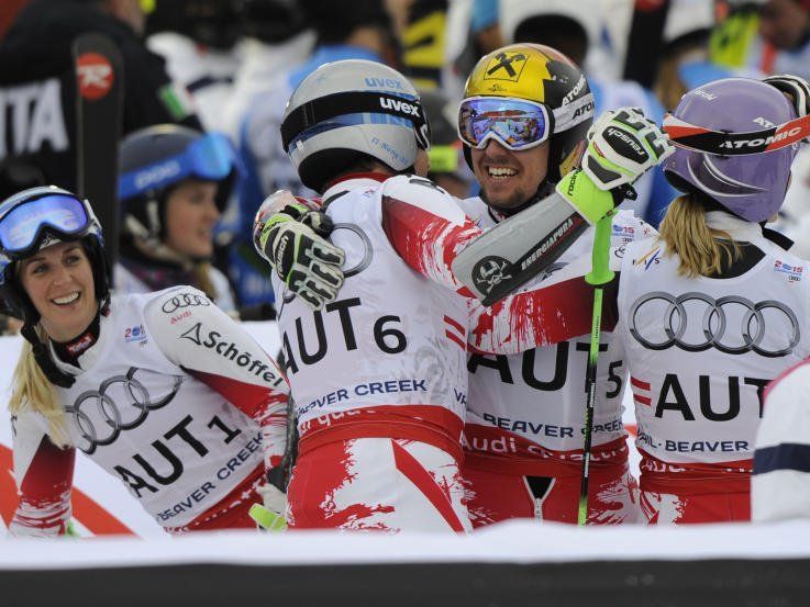 Österreich jubelt über Gold im Teambewerb Österreich jubelt über Gold im Teambewerb