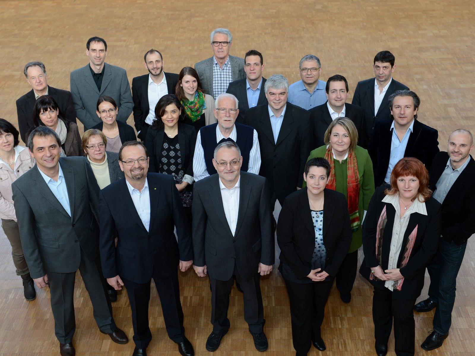 Das Team der ÖVP und Parteiunabhängigen in Mäder
