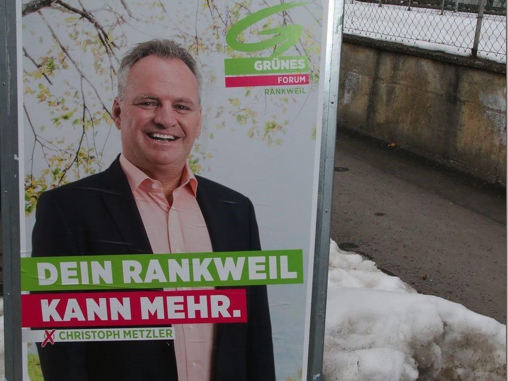 Mit vielen Plakatständen entlang der Rankweiler Straßen startet das Grüne Forum in den Wahlkampf.