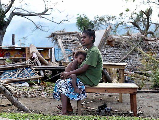 Bevölkerung des Pazifikstaates Vanuatu in Not