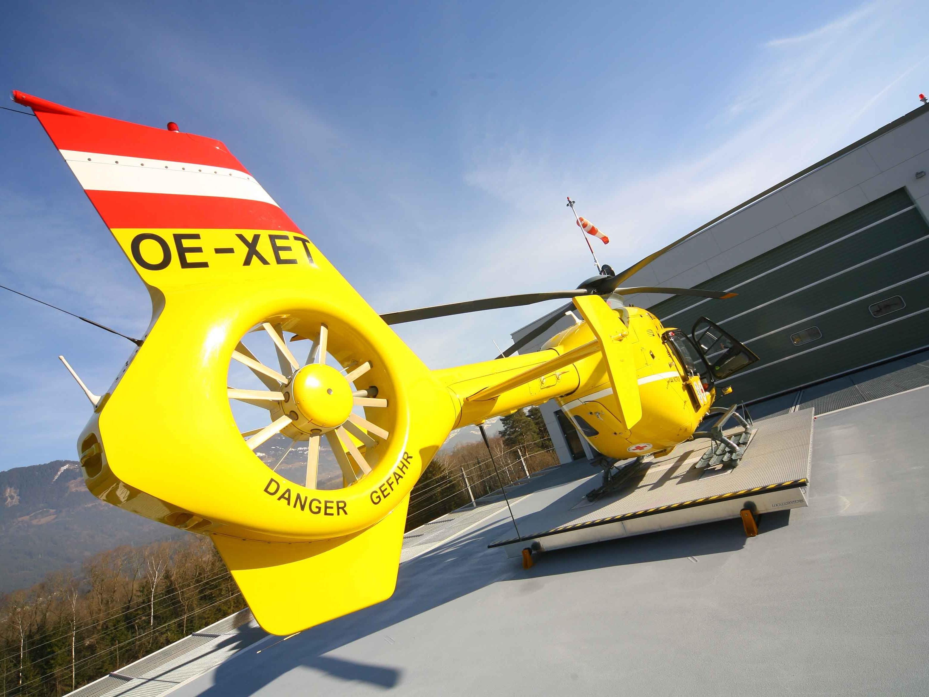 Verletzer Achtjähriger mit Hubschrauber ins Landeskrankenhaus Feldkirch geflogen