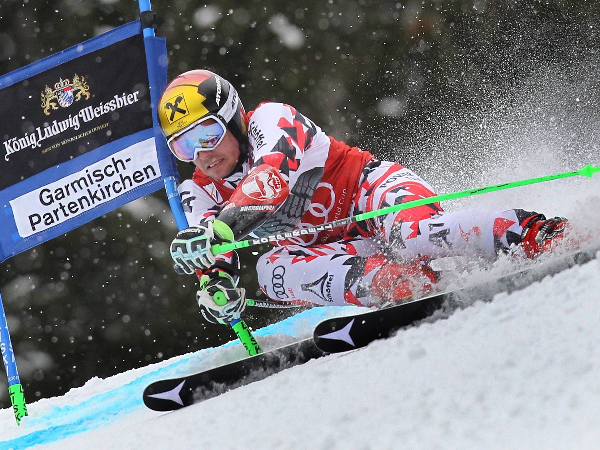 Marcel Hirscher siegt im Garmisch-RTL mit unglaublichen 3,28 Sekunden Vorsprung. Marcel Hirscher siegt im Garmisch-RTL mit unglaublichen 3,28 Sekunden Vorsprung.