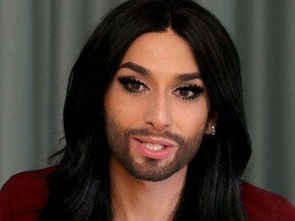 Conchita Wurst freut sich schon auf den Song Contest in Wien. Conchita Wurst freut sich schon auf den Song Contest in Wien.