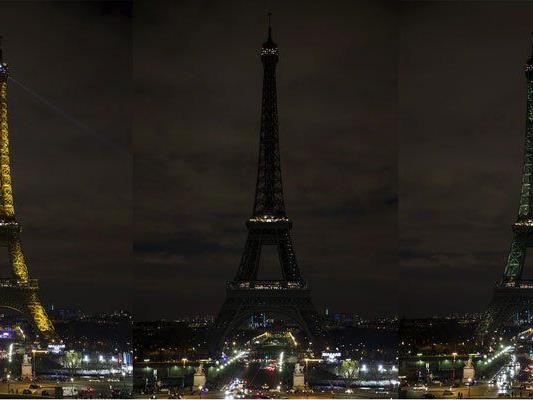 Auch am Eiffelturm in Paris wurden die Lichter abgedreht.