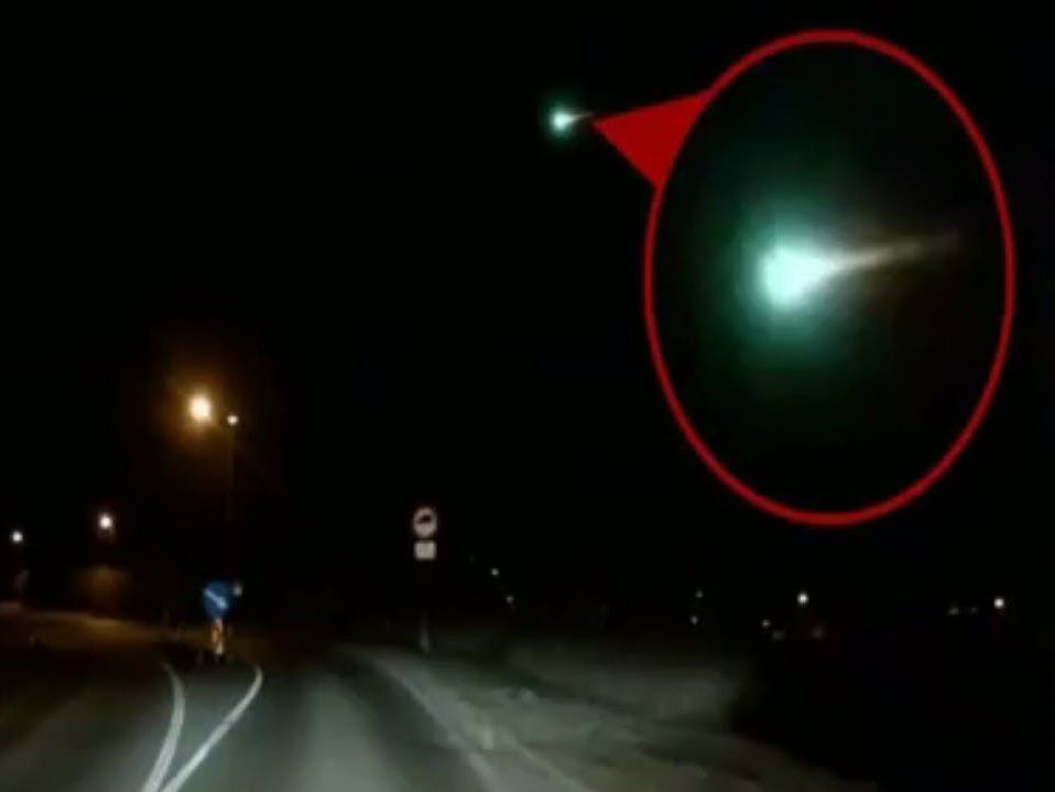 Möglicherweise Meteorit verglüht Möglicherweise Meteorit verglüht